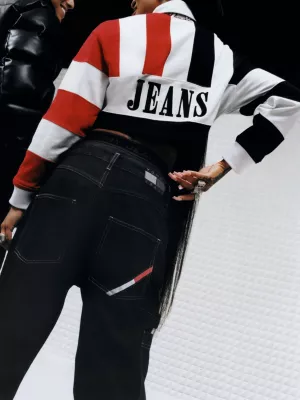 Polo de rugby Tommy Remastered com listras para ambos os sexos