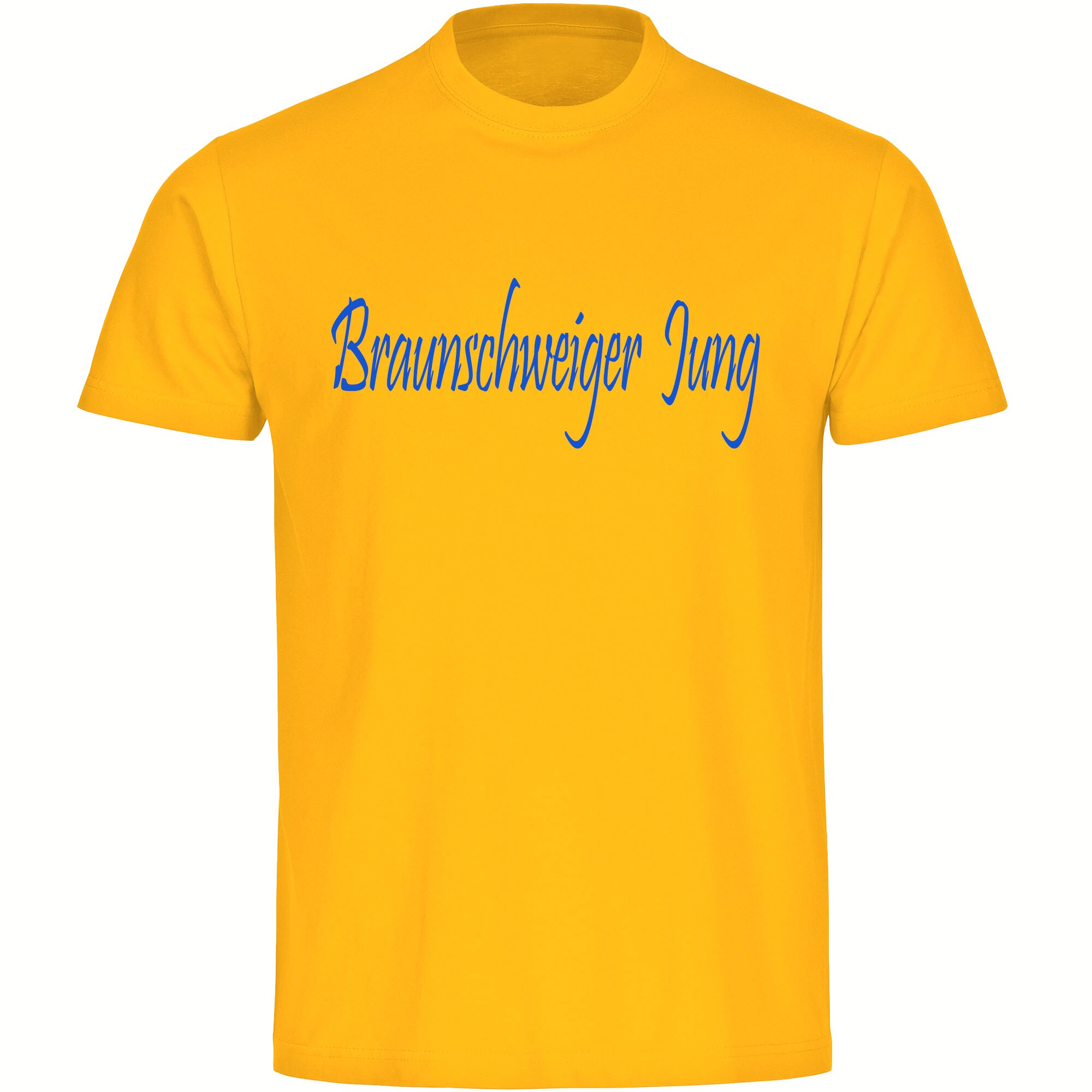multifanshop® Herren T-Shirt - Braunschweig - Braunschweiger Jung - Druck blau