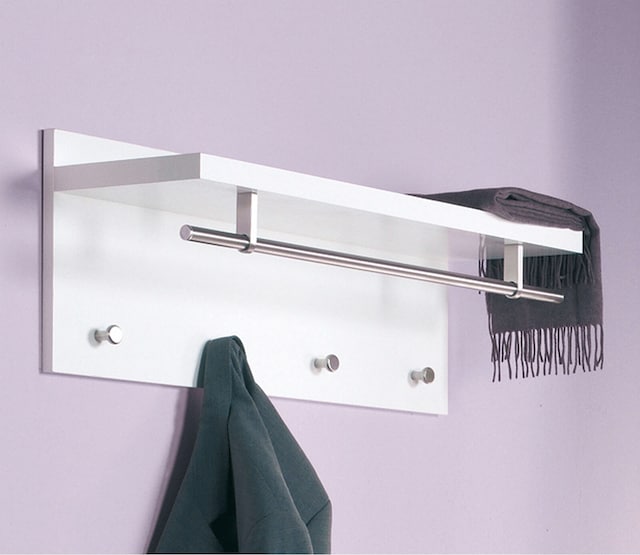 Wandgarderobe Pablo Weiß Hochglanz 75 x 30 x 26 cm