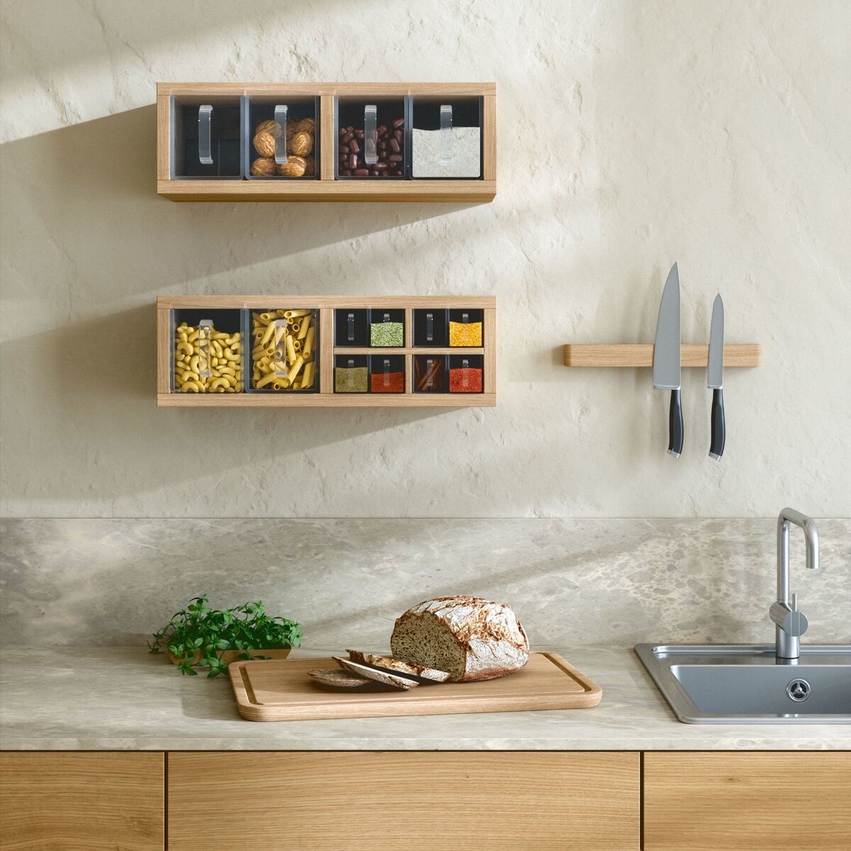 A-Organizer hylle 17 x 18 x 52 cm, 10 skuffer