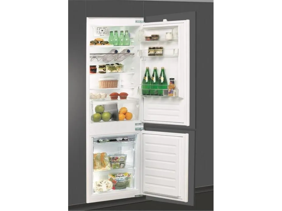 Whirlpool ART 66122 - Køleskab/fryser - bund-fryser - til indbygning - niche - bredde: 56 cm - dybde: 55 cm - højde: 177.6 cm - 273 liter - Klasse E - hvid