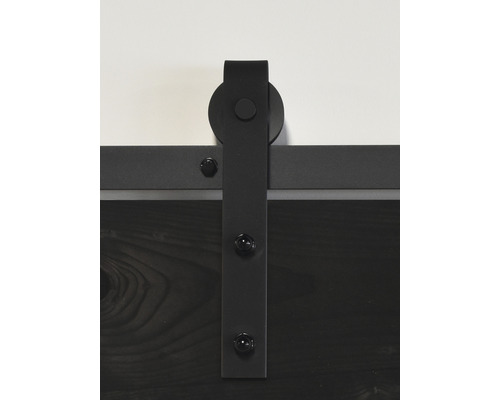 Pertura schuifdeur complete set Yorick Wales Vintage zwart 950x2150 mm incl. looprail met rol, krukset