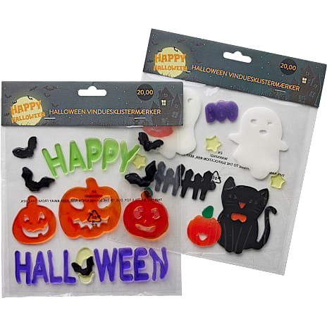 Halloween vinduesstickers - flere varianter - assorteret