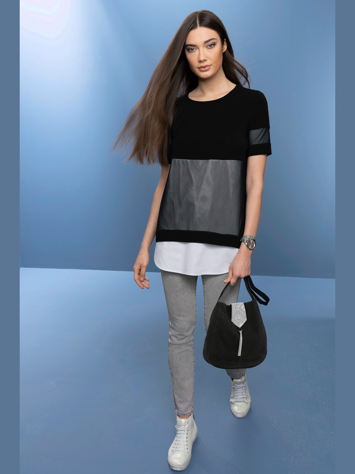 T-shirt joli look superposé