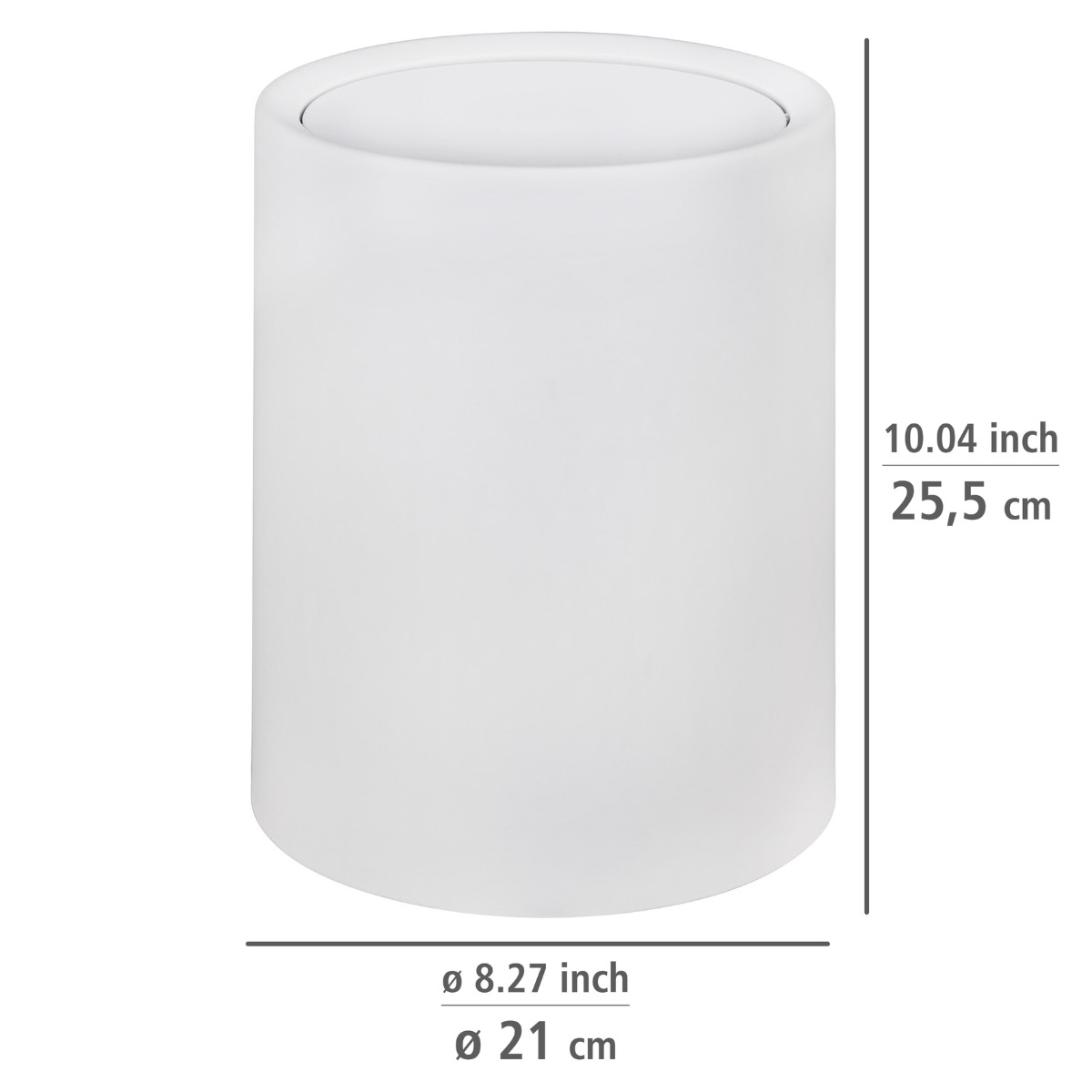 Wenko Atri prullenbak 6 liter wit