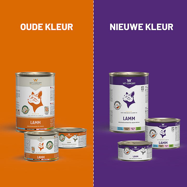 Vet-concept kattenmenu lam 6 x 400 gram