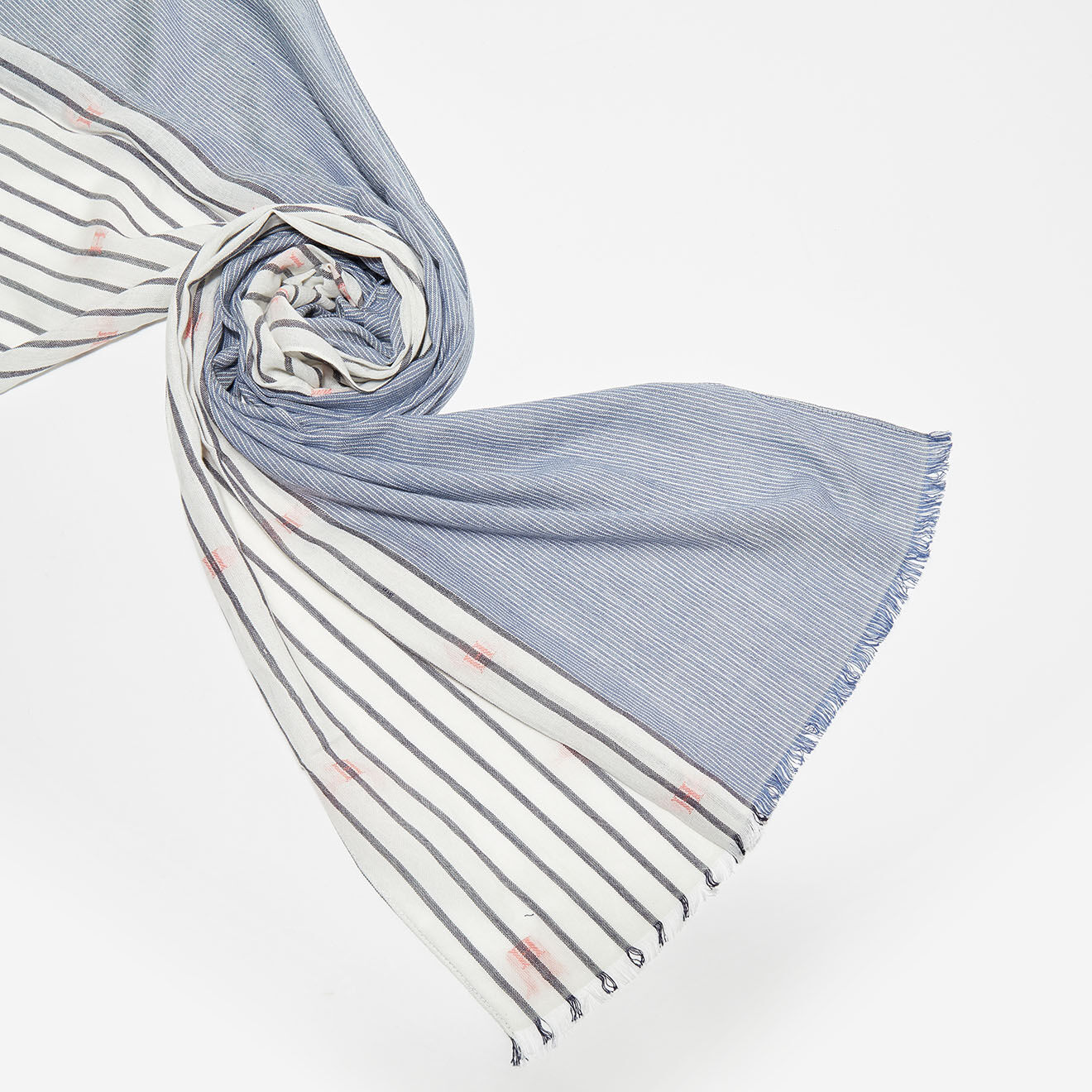 Hackett London Chèche  stripe bleu 180x50 cm