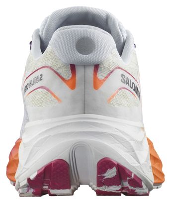 Chaussures Running Salomon Aero Glide 2 Blanc Orange Violet Femme