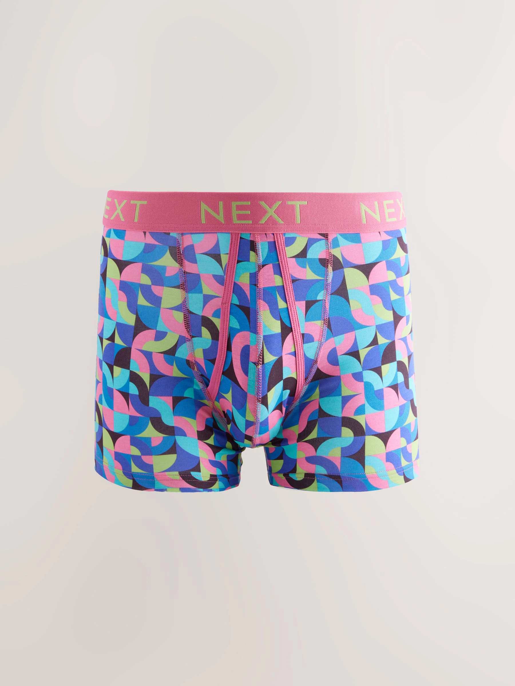 Vrolijk gekleurd geometrisch motief - 8 Boxershorts zonder plooi