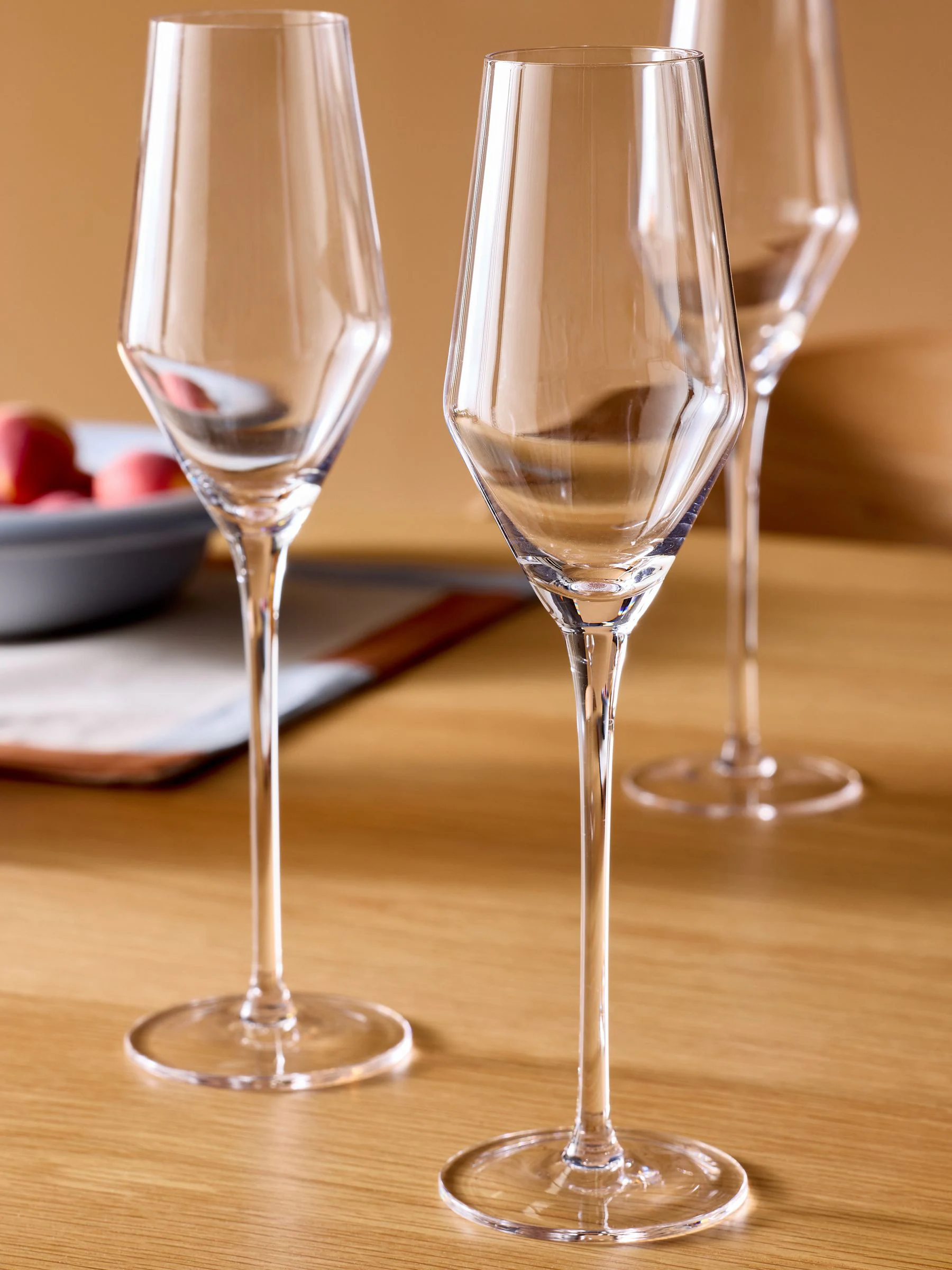 MADE.COM Set of 4 Velma Crystal Champagne Flutes