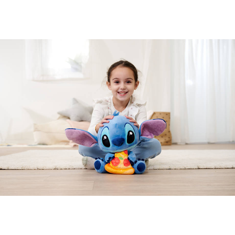 Disney Stitch knuffel met pizza pluche - 25 cm