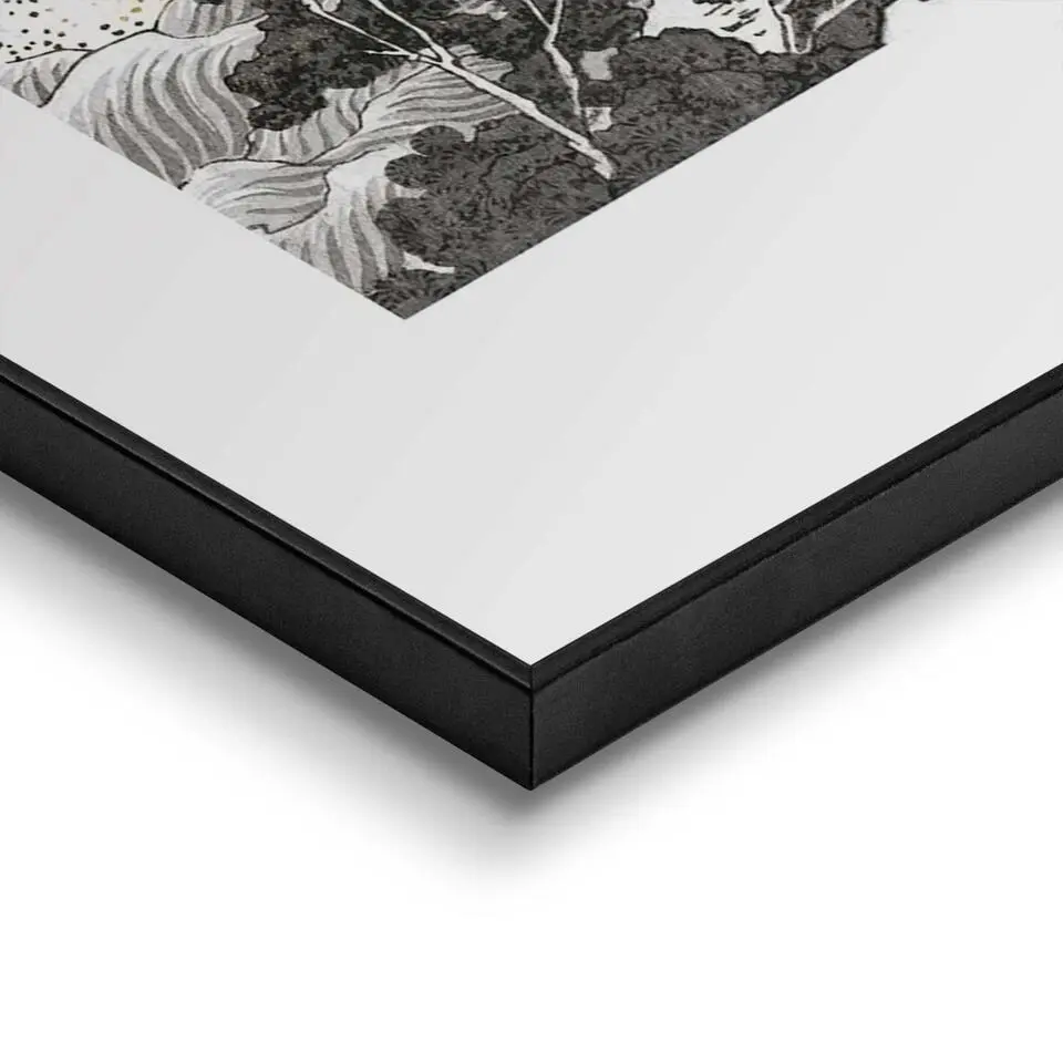 Schilderij Hokusai - 70x50cm - Zwart-Wit