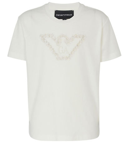 Emporio Armani T-Shirt - Off White m. Logo
