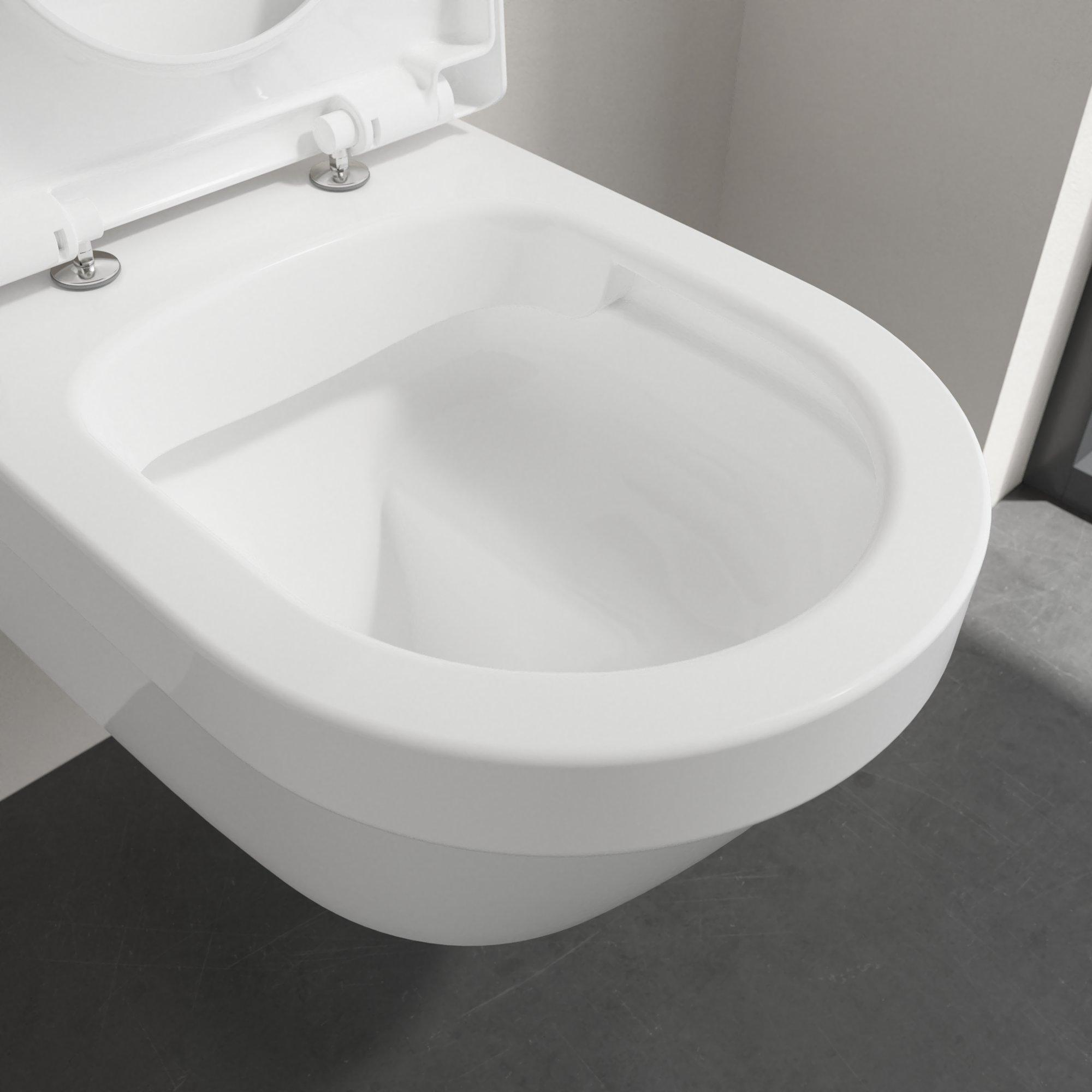 Villeroy & Boch Architectura randloos toilet ovaal met softclose zitting en verborgen bevestiging wit glans