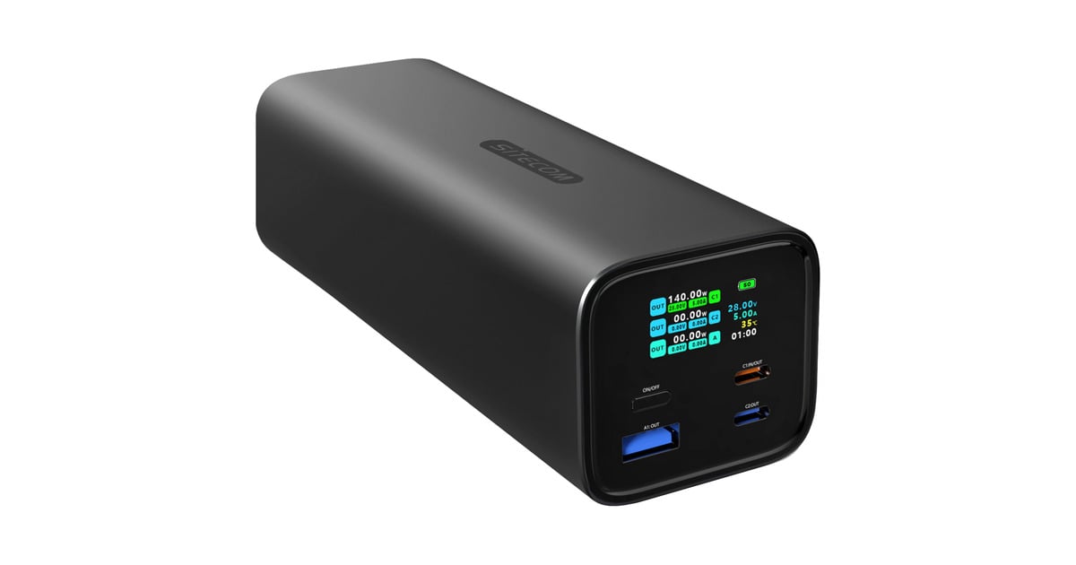 Sitecom140W Power Delivery Powerbank voor laptop  (Zwart)