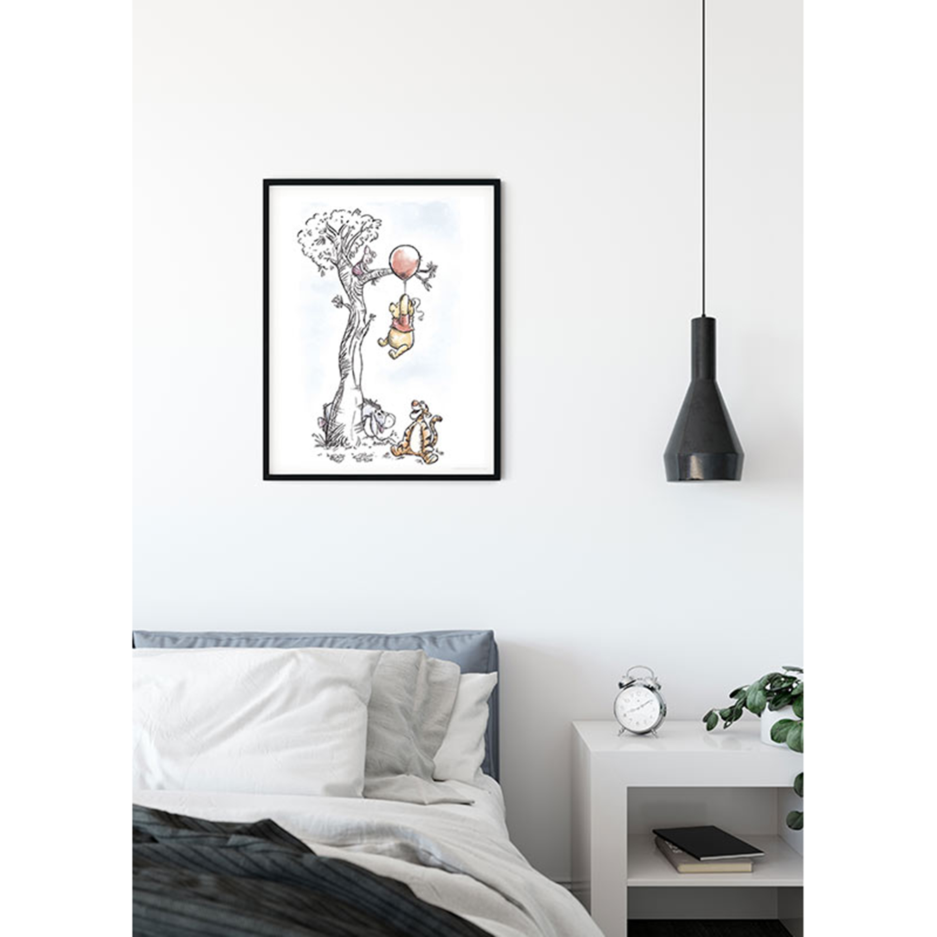 Wandbild WINNIE POOH HANG ON - bunt - 50x70 cm