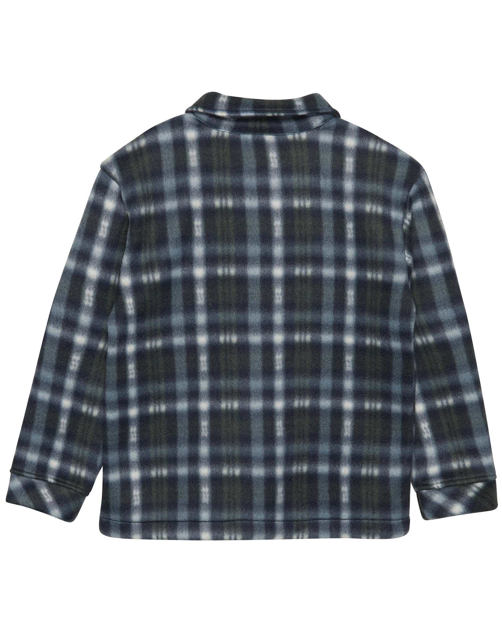Fleece-Langarmhemd CHECK in blau