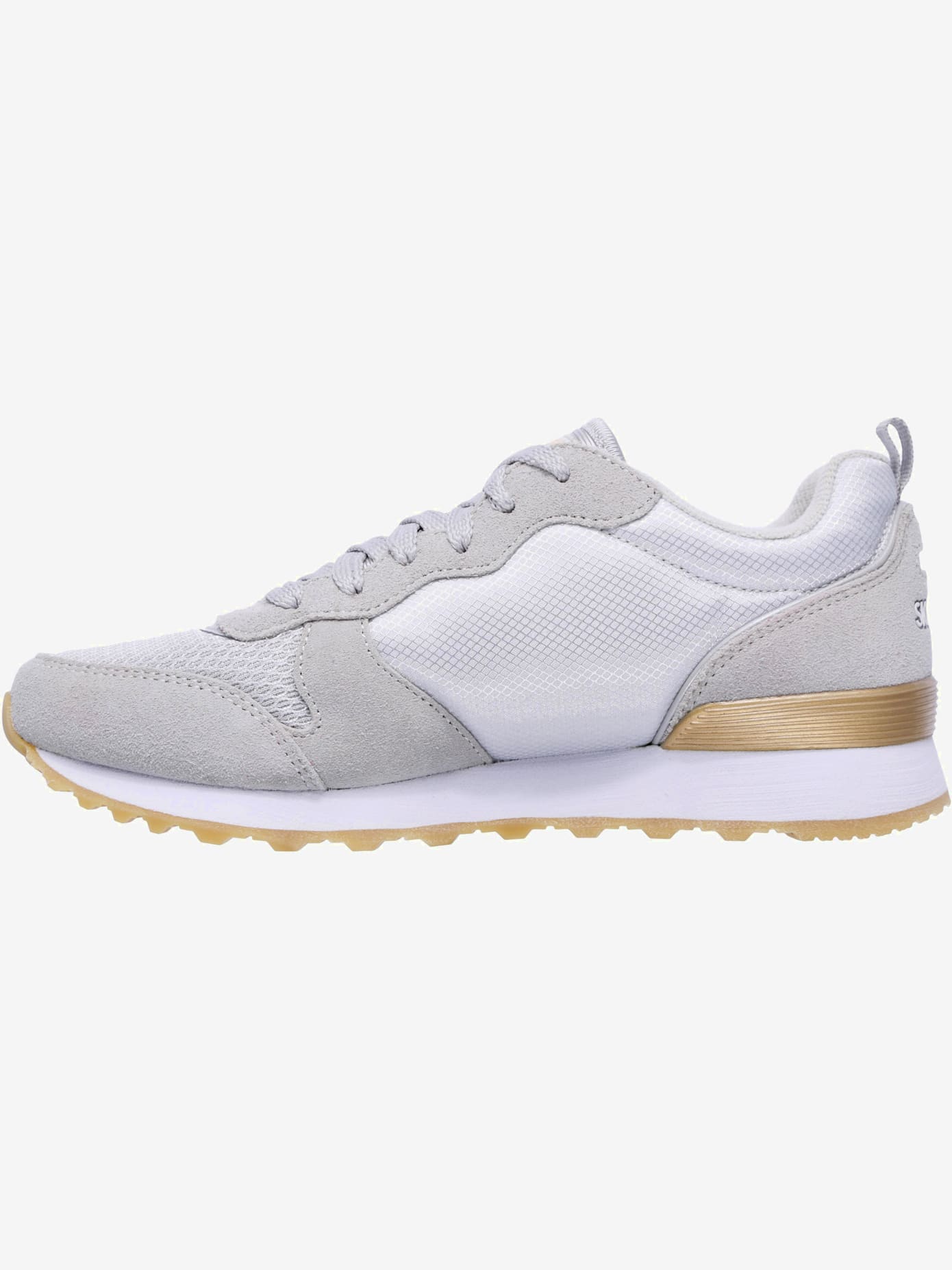 Baskets sneakers hybrides skechers en cuir velours doux, textile et synthétique