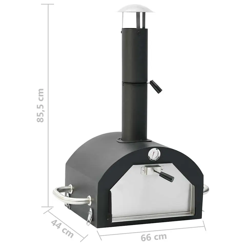 vidaXL - Barbecue - Zwart - Staal