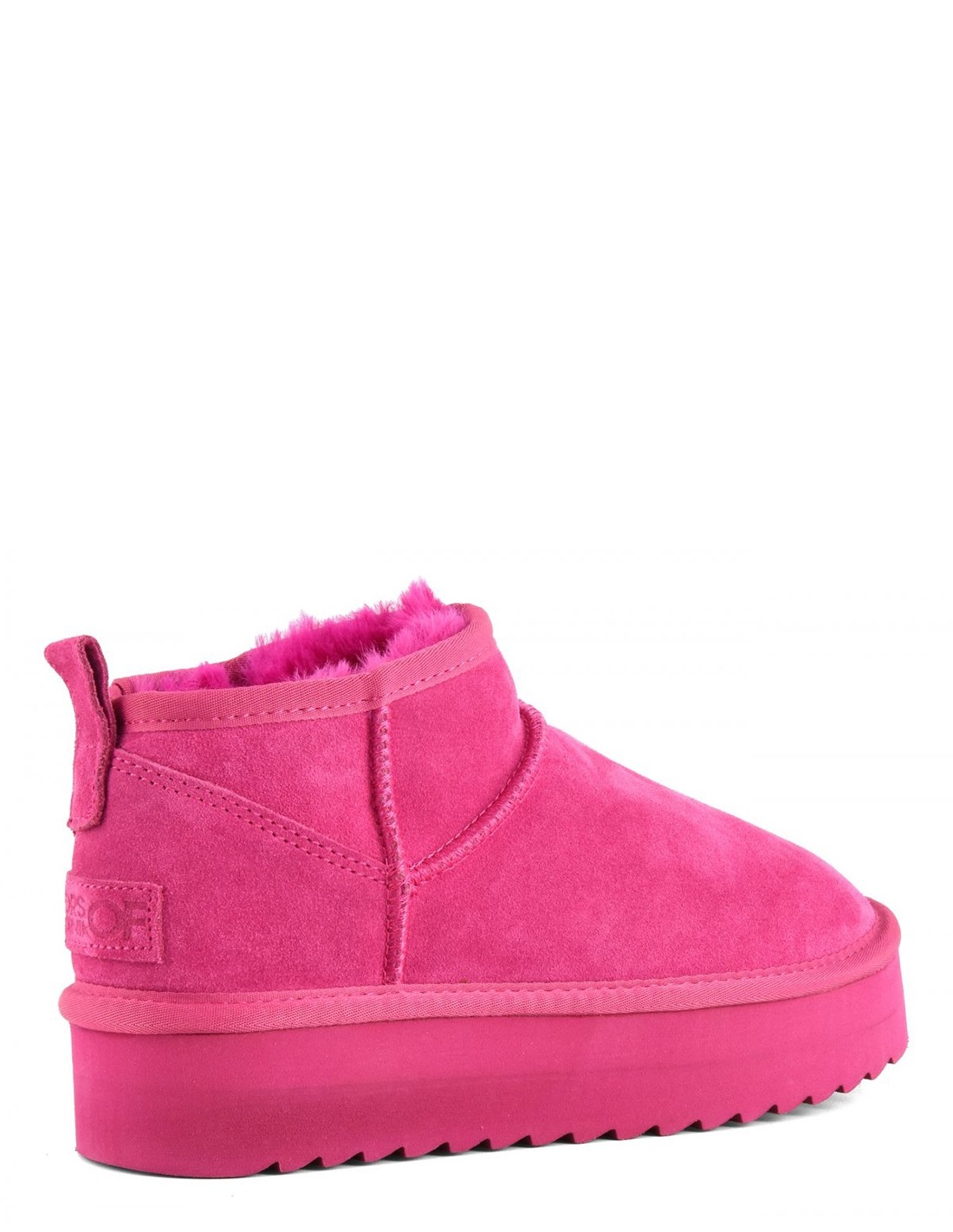 colors of california Platform Winter Boot In Suede Rose