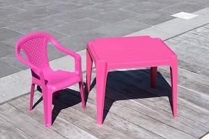 CHAISE PLASTIQUE BEBE FUSHIA