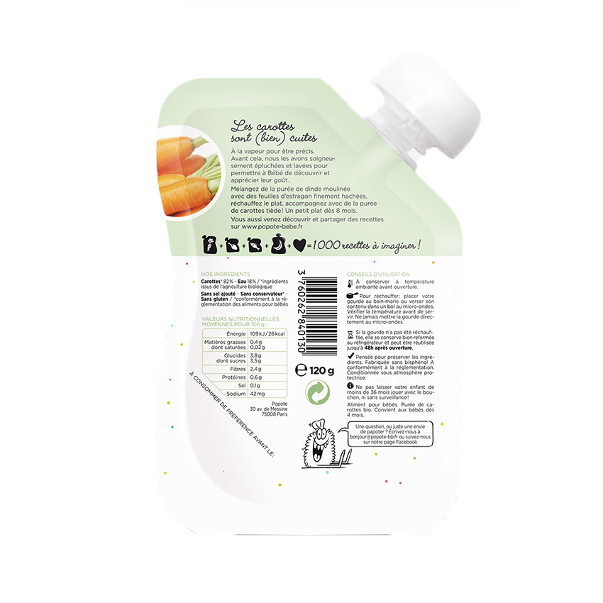 Gourde à la carotte bio - 120g