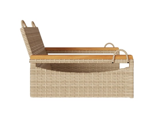 VIDAXL - Balancelle beige 63x62x40 cm résine tressée