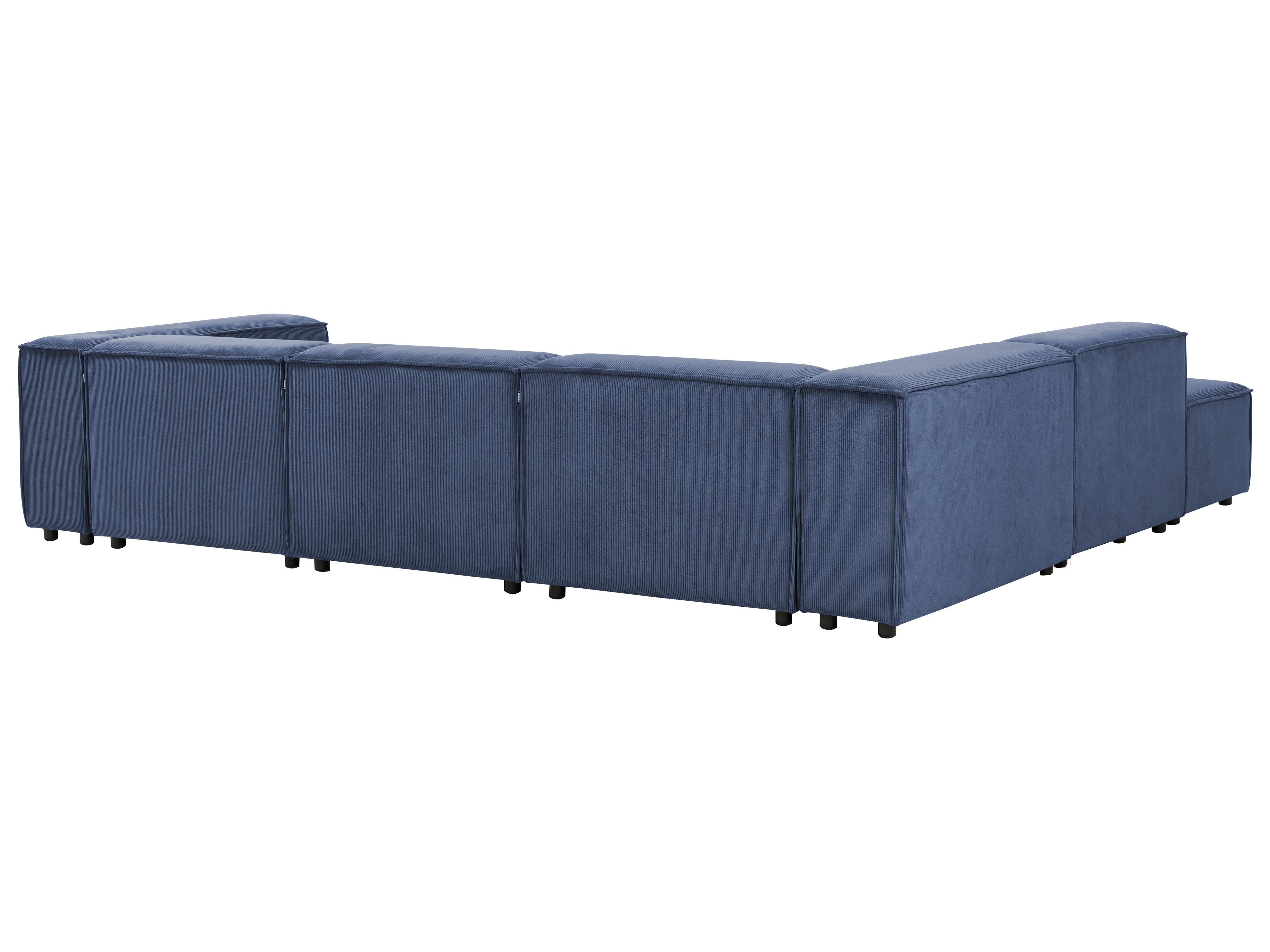 Modulaire hoekbank 5-zits ARDAL Corduroy Donkerblauw linkszijdig