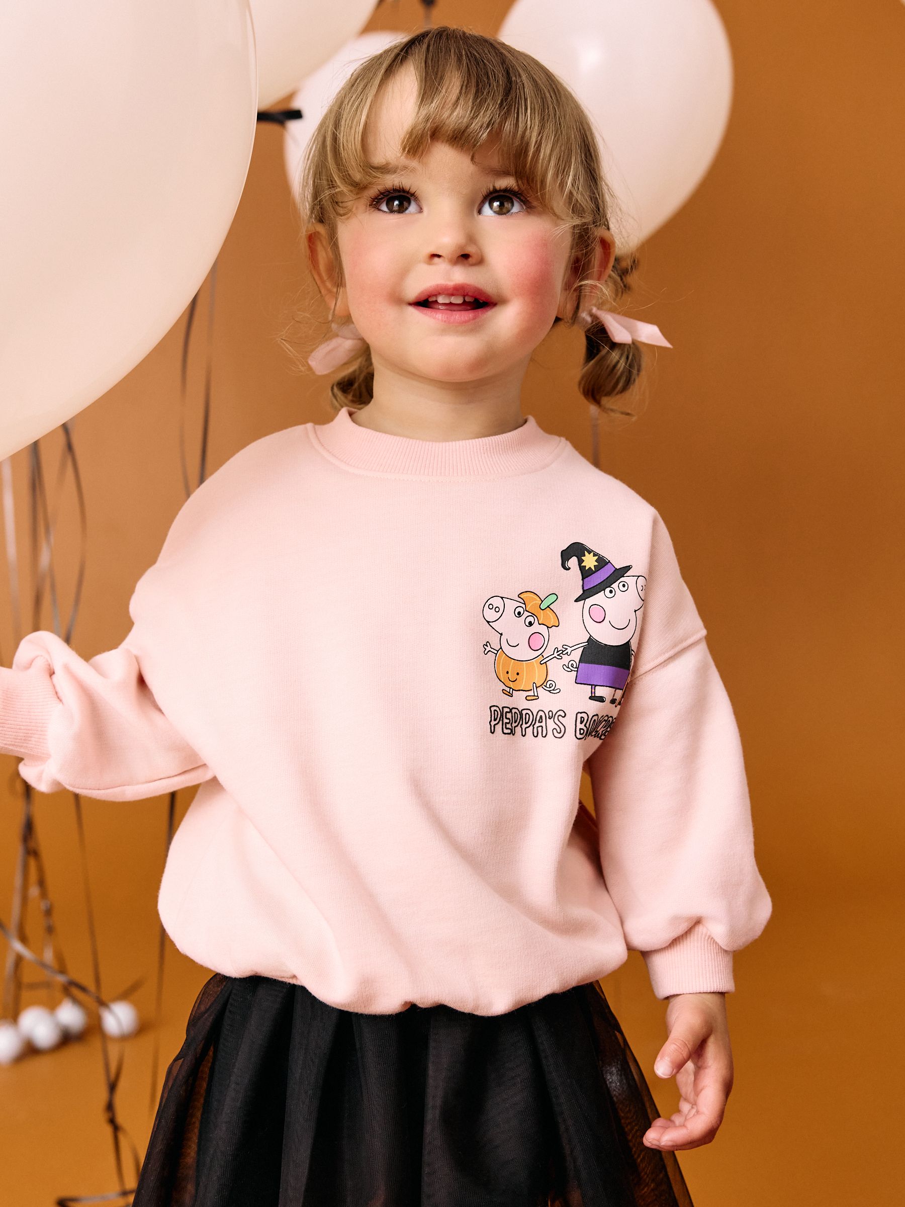Roze Halloween - Peppa Pig-top en -tutu set (3mnd -7jr)