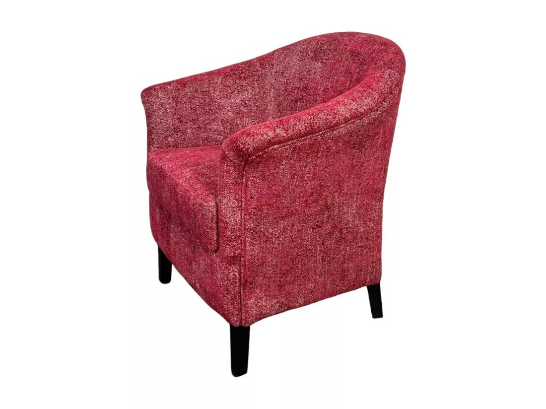 Fauteuil Cabriolet rouge chiné MIRA