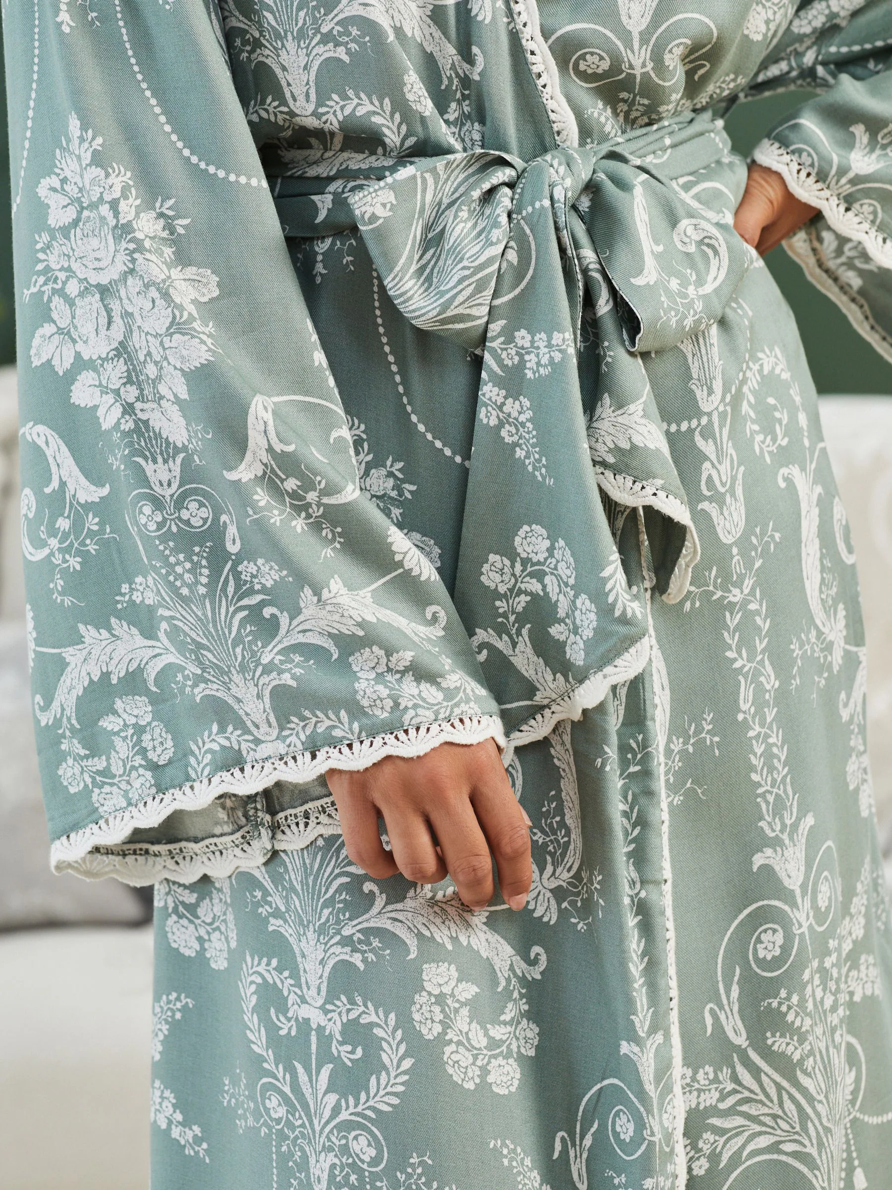 Groen - Laura Ashley Josette badjas