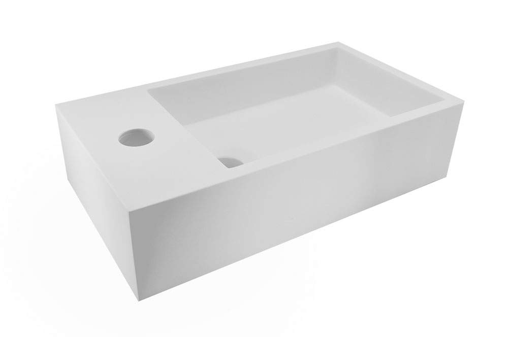 Mueller Dash fontein met kraangat links 40x22x10cm wit