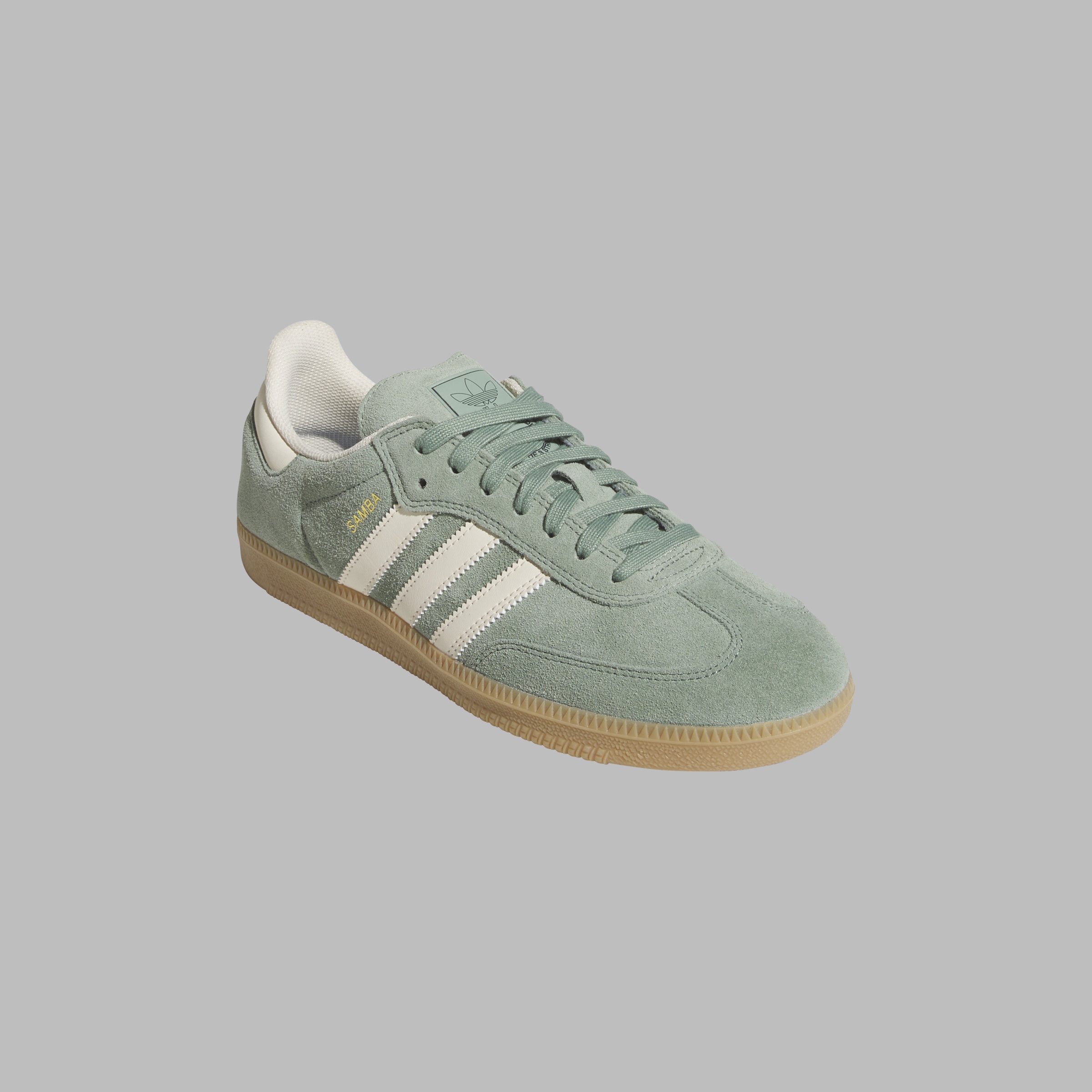 Adidas Skateboarding Samba ADV Silver Green Wonder White Gold Metallic 6 US / 38.5 EU
