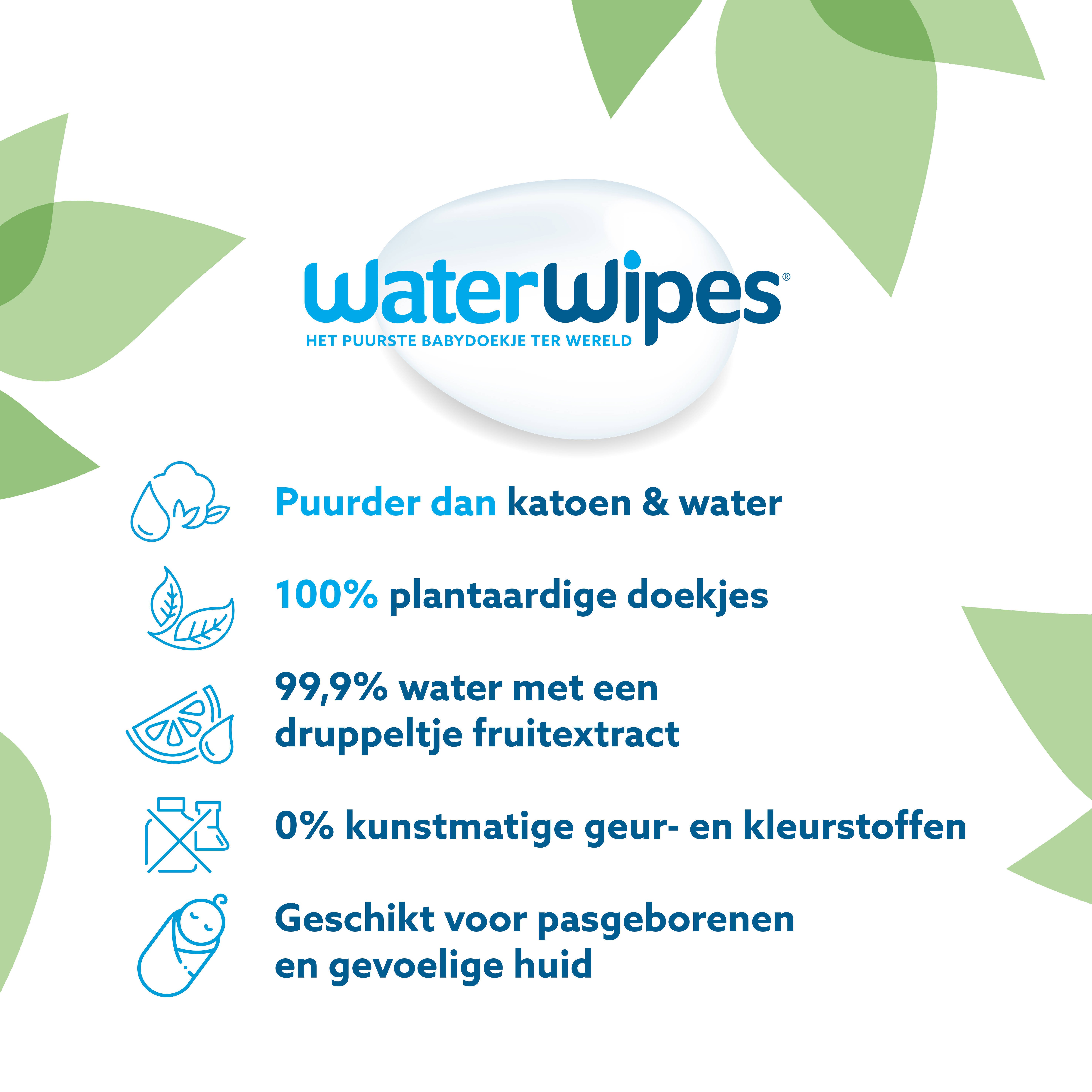 WaterWipes billendoekjes voordeelverpakking - 9 x 60 stuks (540 doekjes)