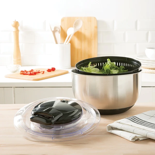 Essoreuse salade inox 25 cm 4,5 L Mathon