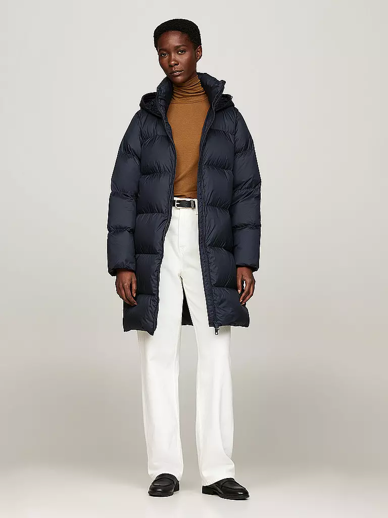 TOMMY HILFIGER Daunensteppmantel dunkelblau