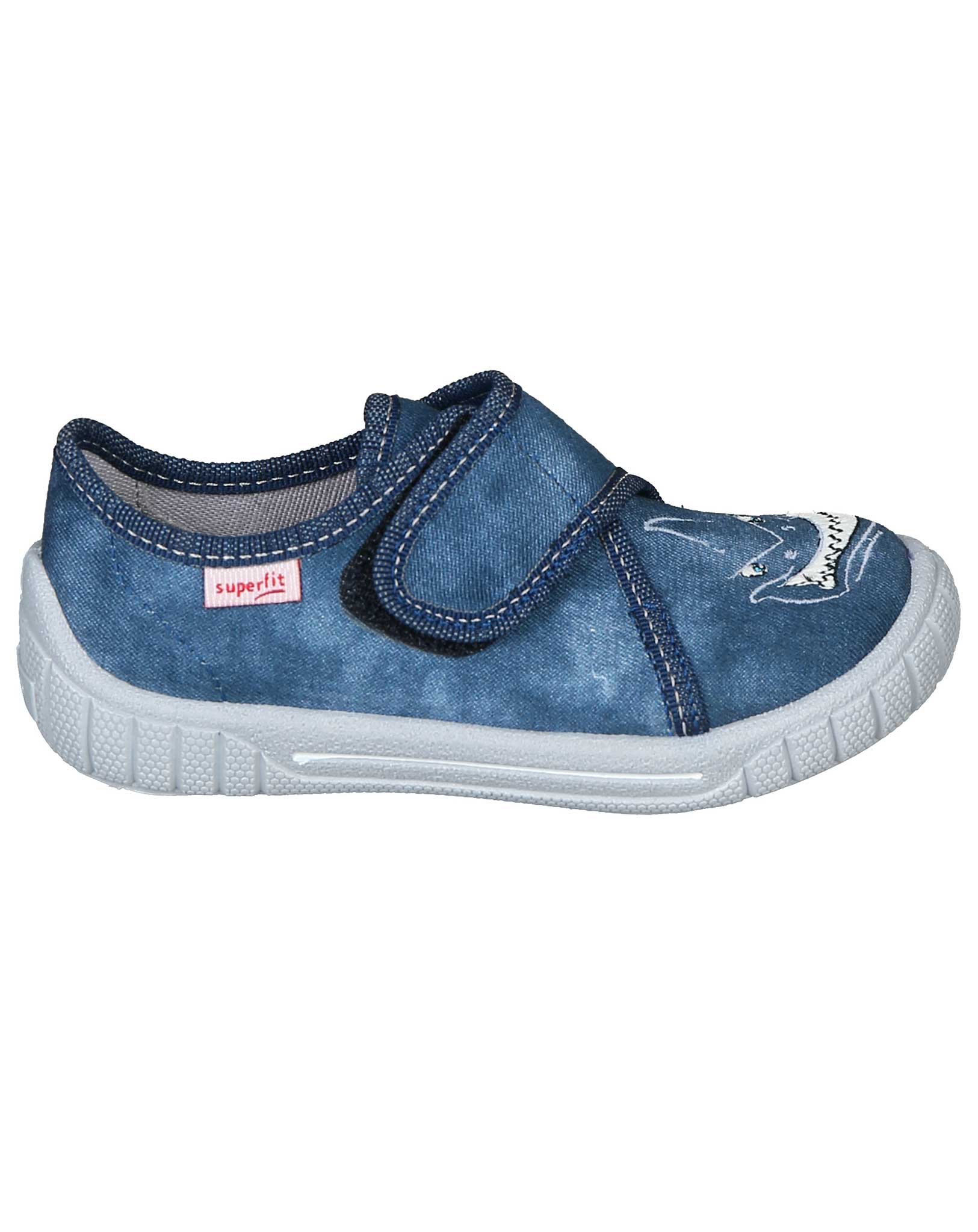 Klett-Hausschuhe BILL – GLOW IN THE DARK in jeansblau