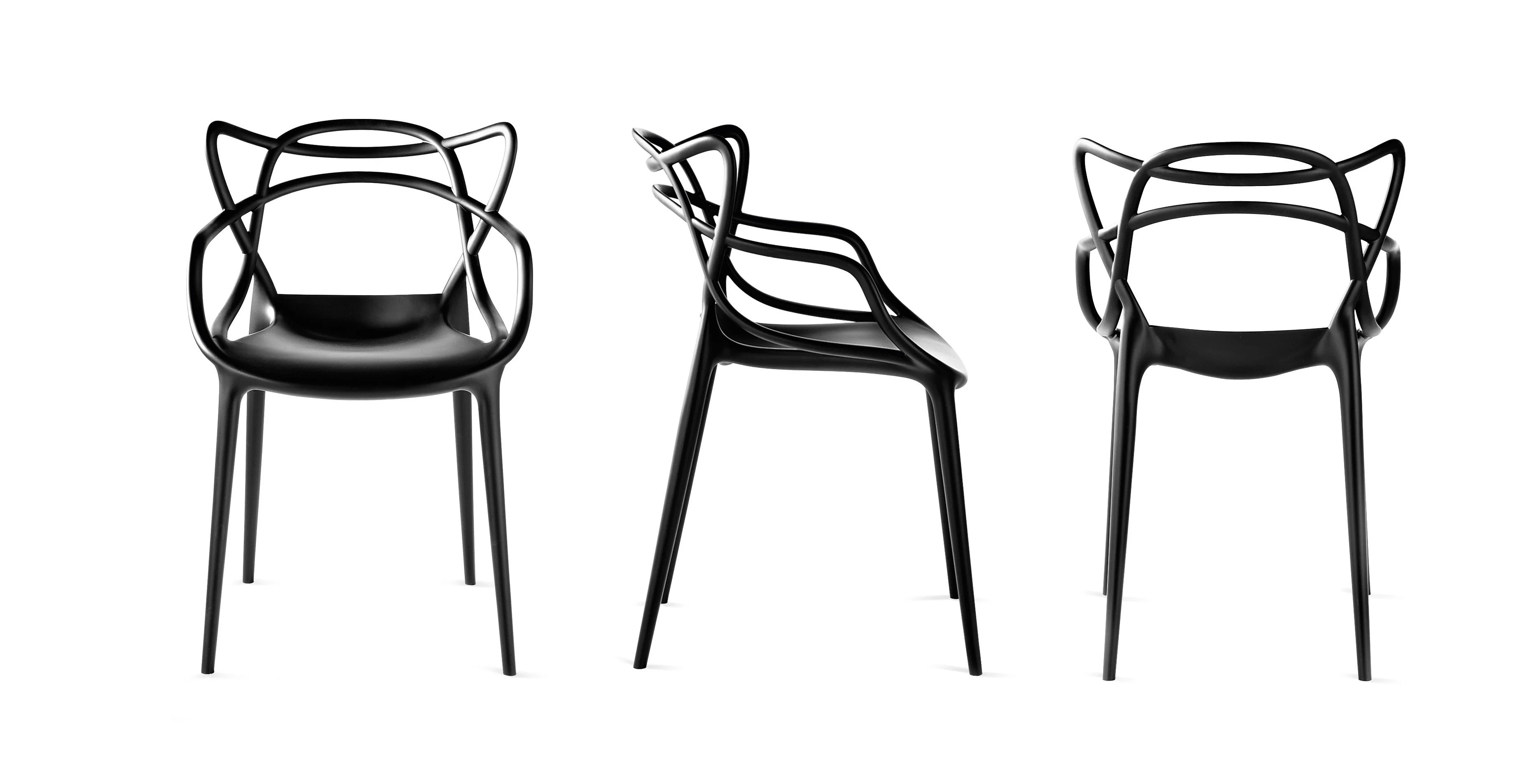 MASTERS - Chaise empilable | Noir