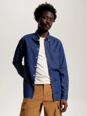 Camisa jeans slim fit de alta qualidade