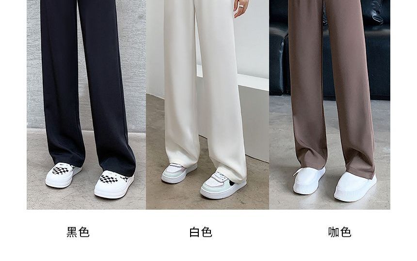 Jaqmine - Hoge taille effen wijde broek (verschillende ontwerpen)