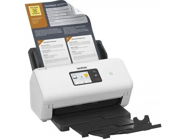 Brother ADS-4500W - Dokumentscanner - Dual CIS - Duplex - A4 - 600 dpi x 600 dpi - op til 35 ppm (mono) / op til 35 ppm (farve) - ADF (60 ark) - op til 5250 scanninger pr. dag - USB 3.0, Gigabit LAN, Wi-Fi(n), USB 2.0 (Host)