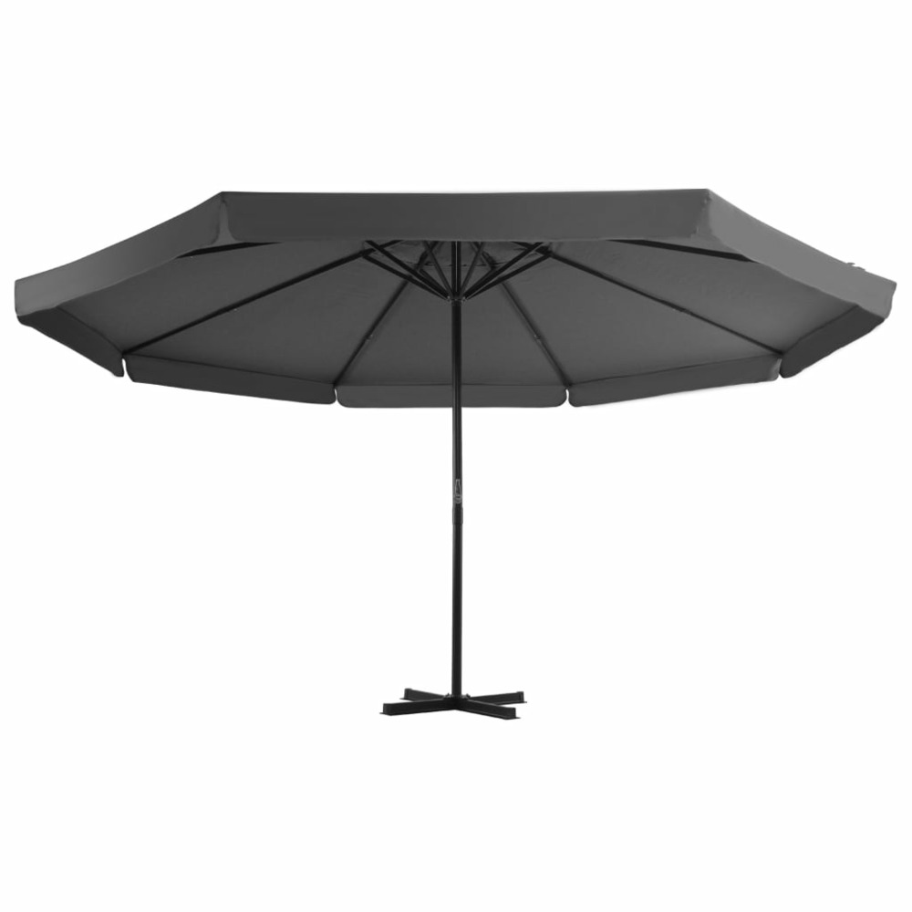 Parasol avec base portable diamètre 5 m anthracite