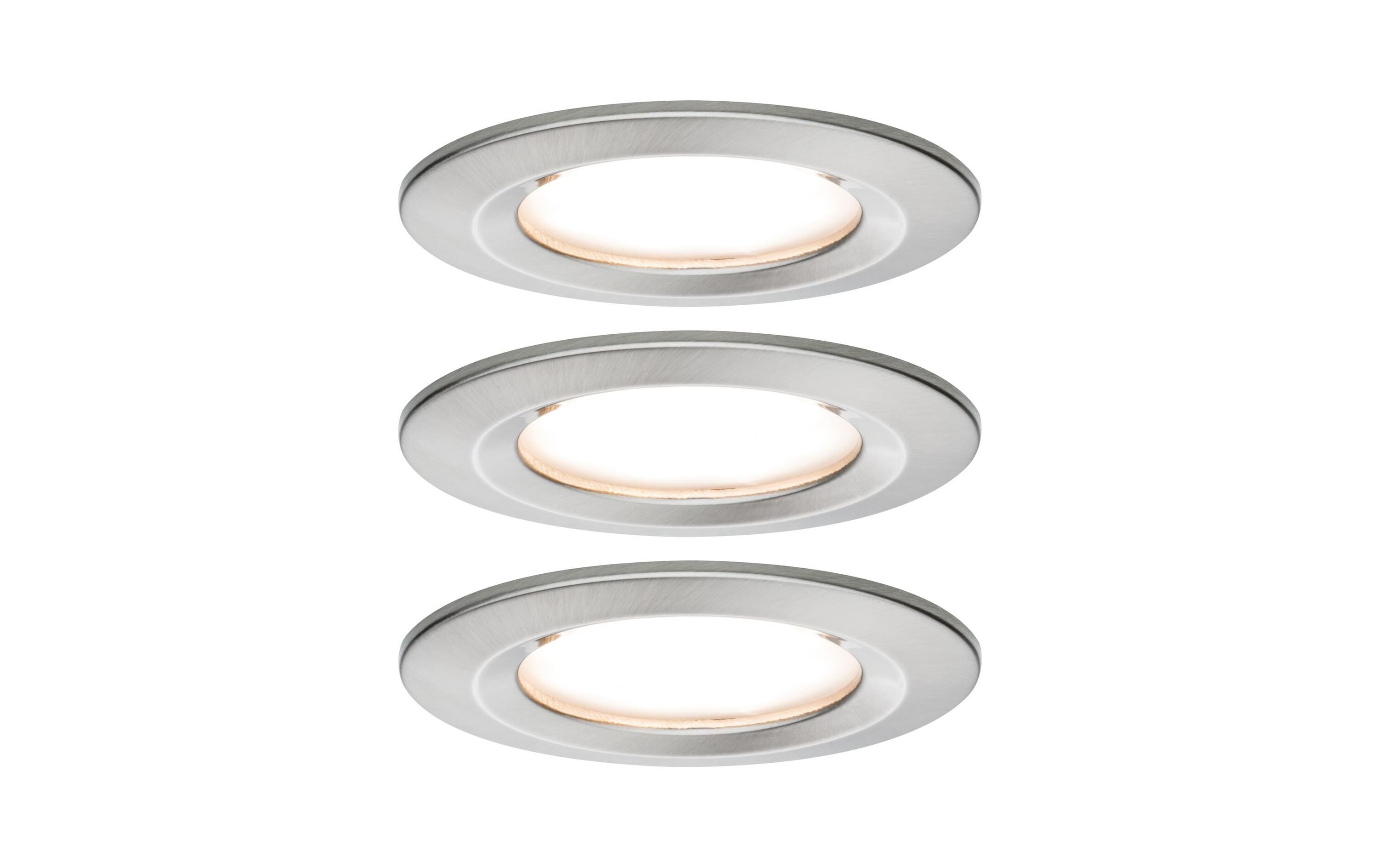 Einbauspot Nova Plus Coin Starr Set, 3 x 6 W, 2700 K, EisenLED Einbauleuchte Basisset