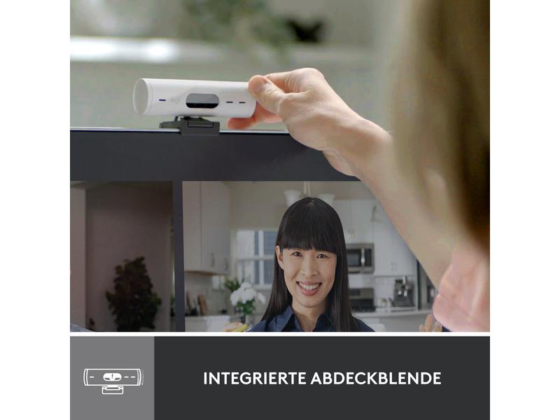 Logitech Webcam Brio 500 Weiss Full HD-Webcam mit RightLight 4 und HDR