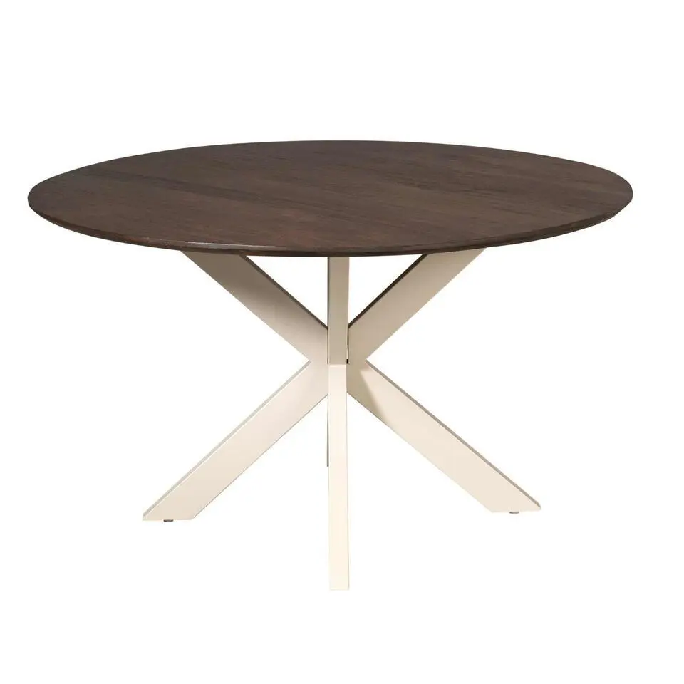 Eettafel Deens Ovaal Bruin/Zand - 150x150x76cm - Madison
