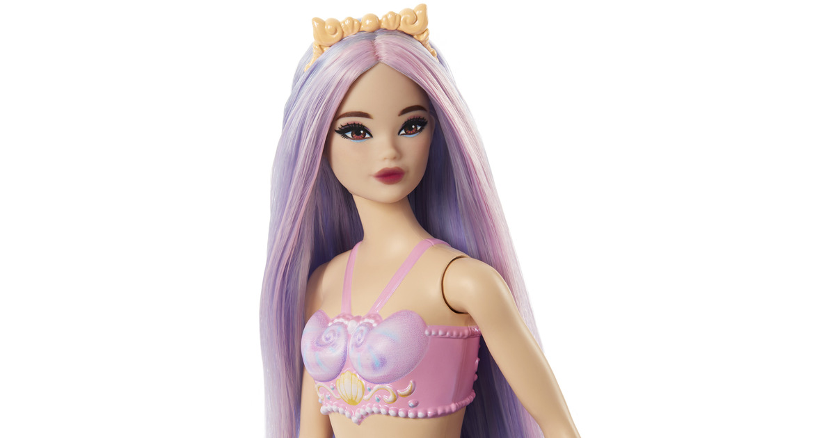 BarbieDreamtopia - Zeemeerminpop - Lila haar en een paarse staart