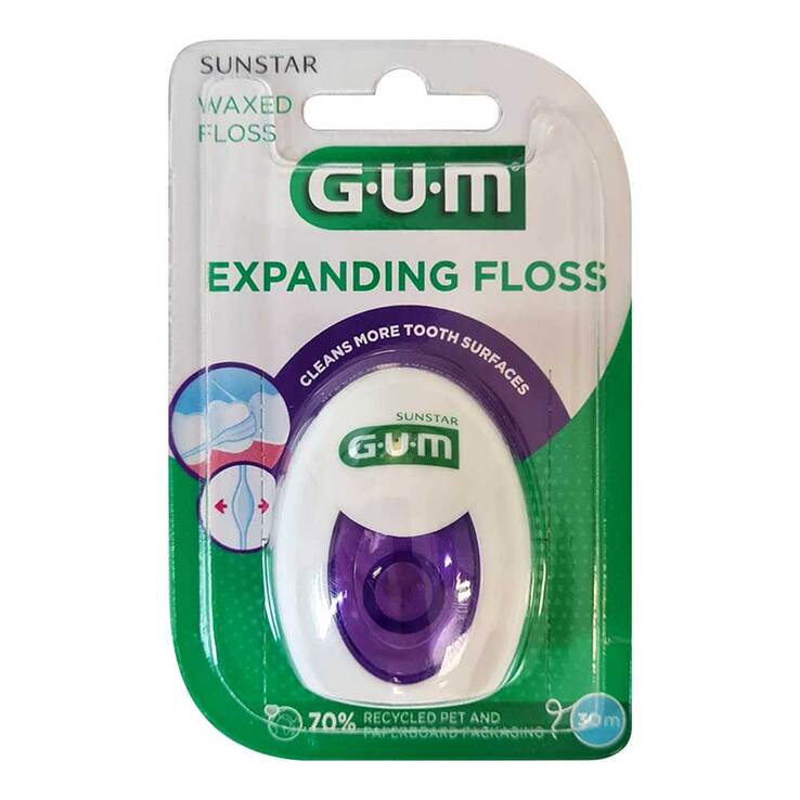 GUM Expanding Floss Flausch-Zahnseide, 30 m