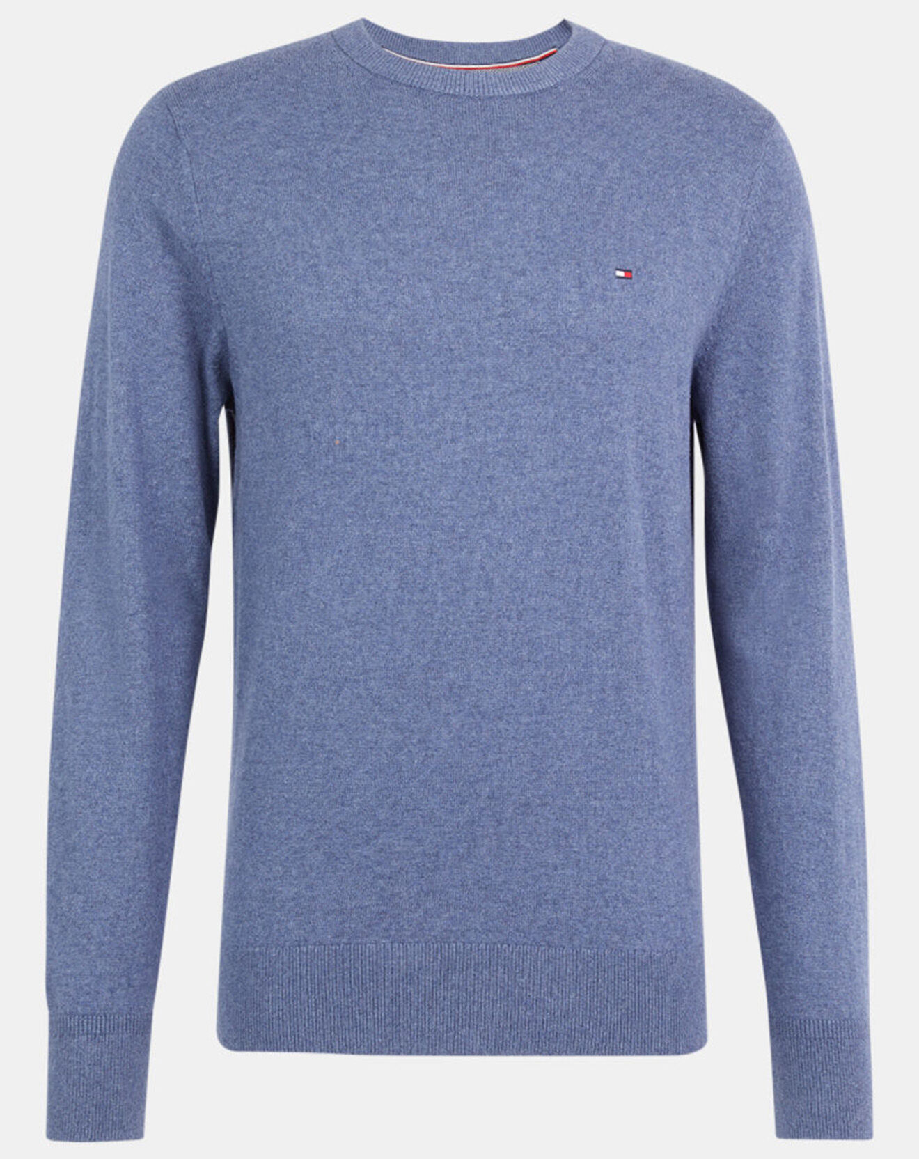Tommy Hilfiger Pull en Coton & Cachemire Pima col rond bleu vintage