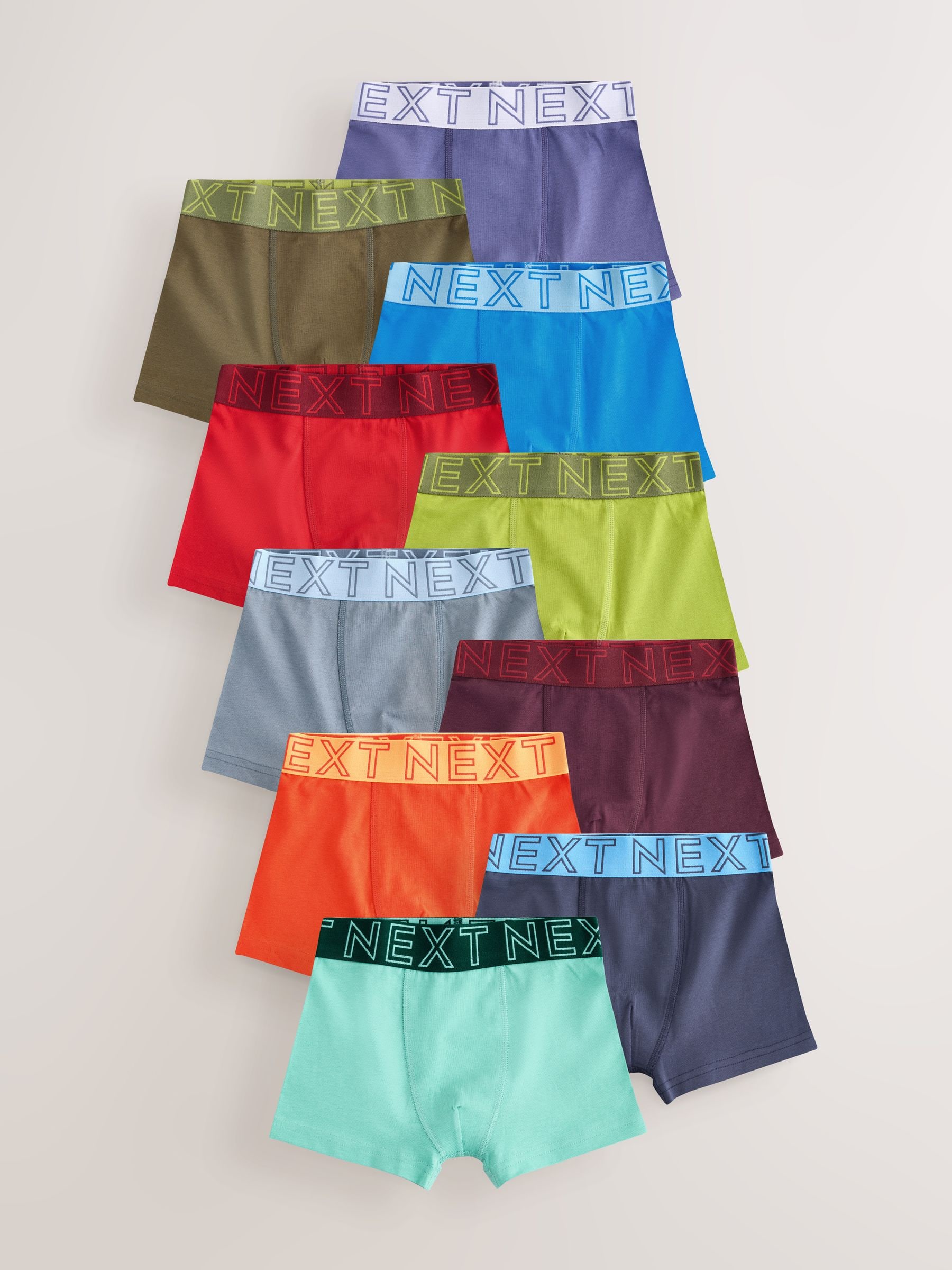 Meerkleurig - Verpakking van 10 boxers (2-16jr)