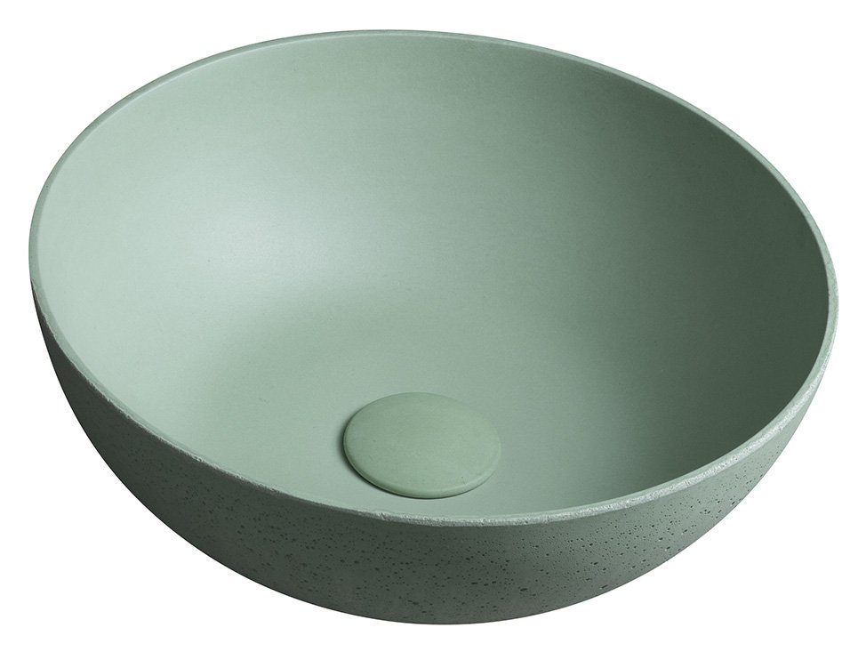 Sapho Formigo betonnen waskom 39cm groen